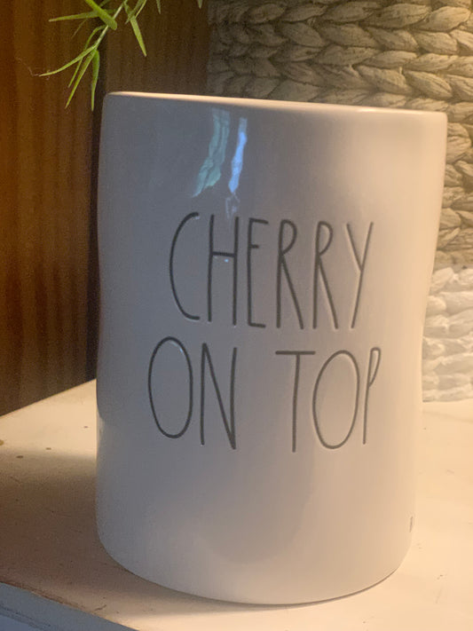 Rae-Dunn cherryon top candle