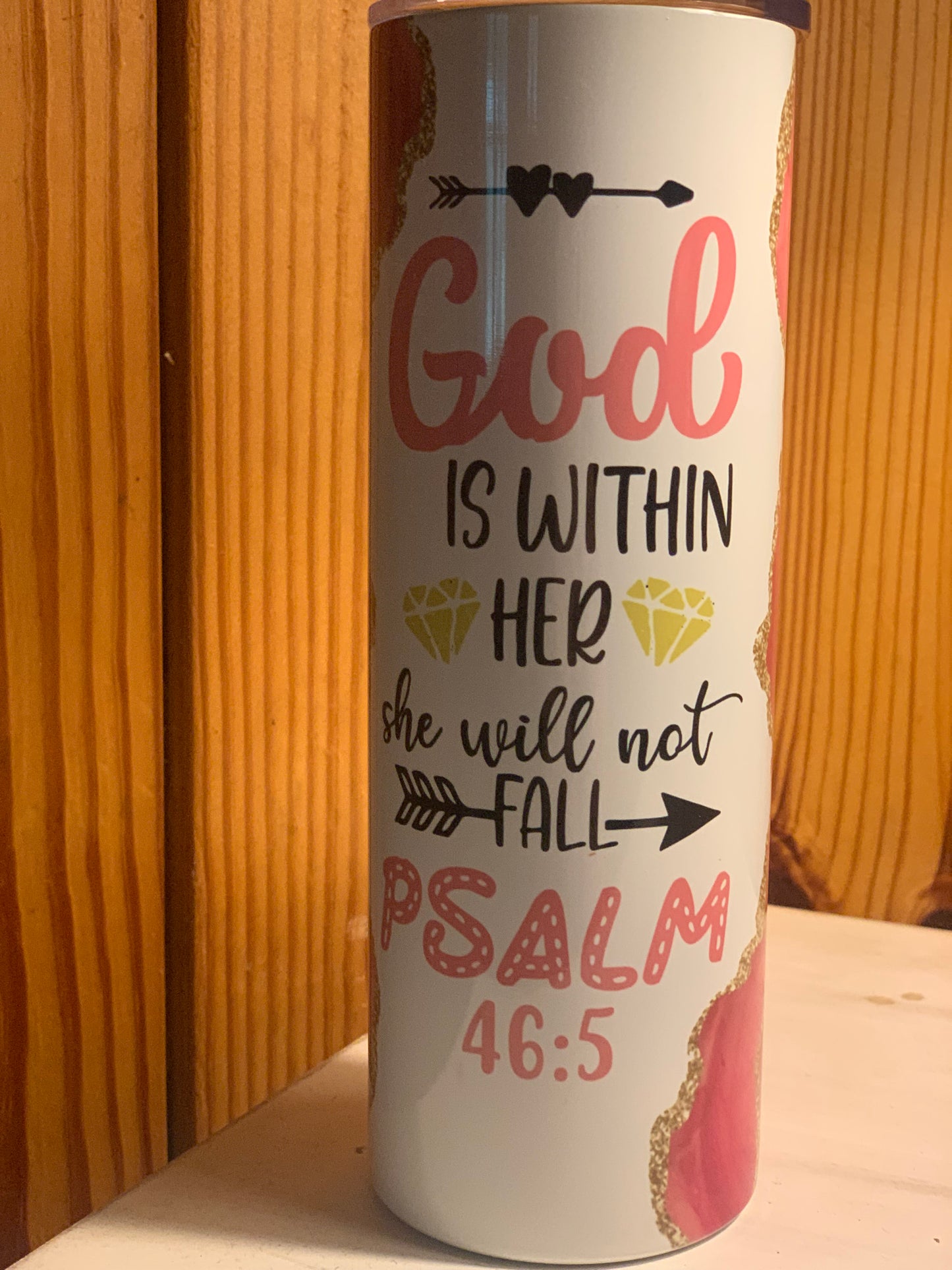 Psalm 46 tumbler