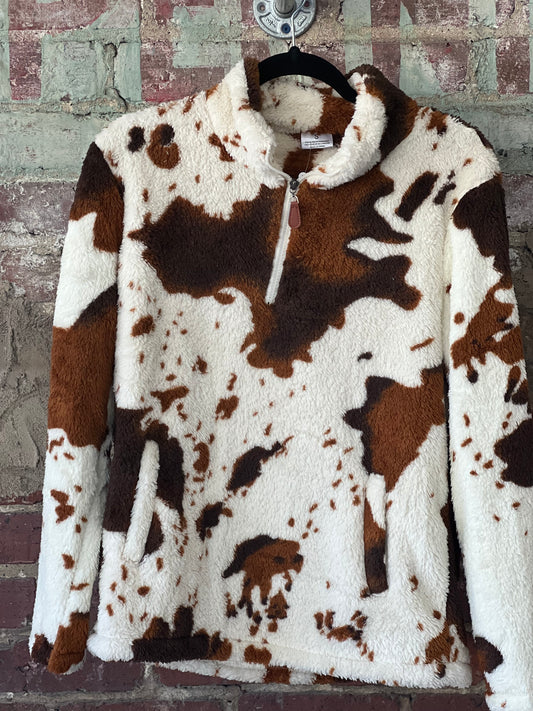 Cow Print Pullover