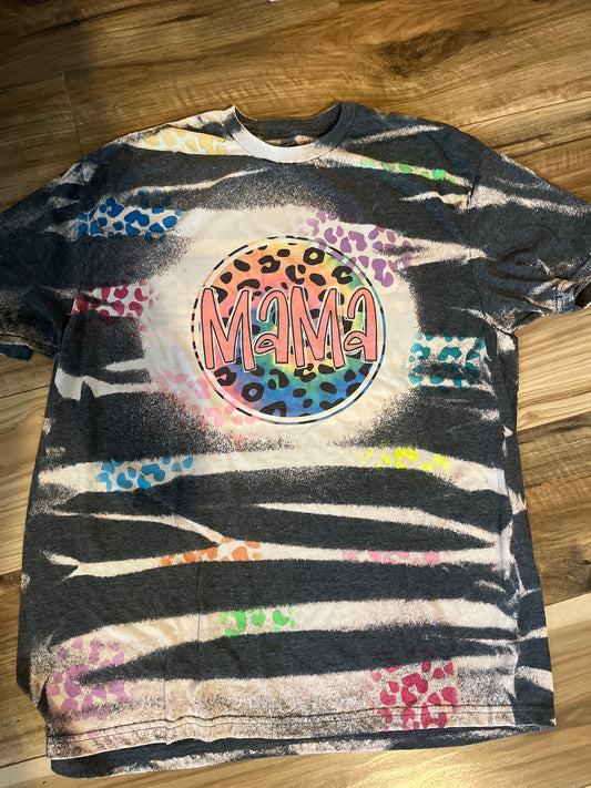 Mama Colorful Bleached T-Shirt